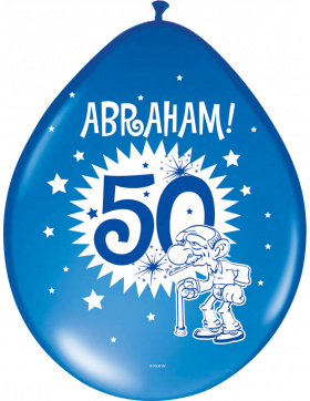 50. Geburtstag Partyballons Abraham 30 cm - 8 Stück