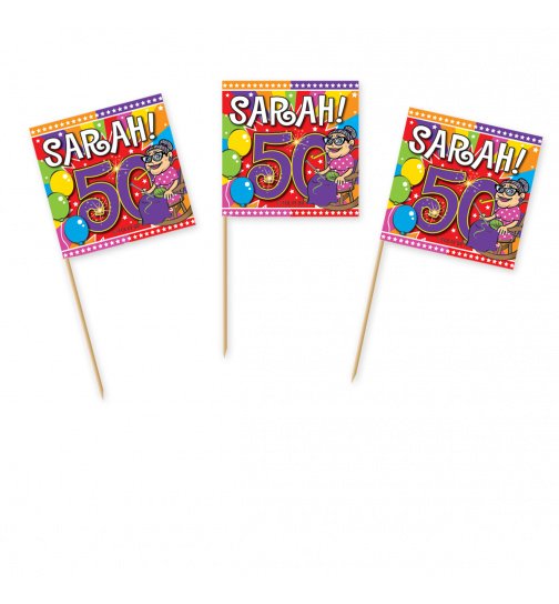 50. Geburtstag Partypicker Sarah - 50 Stück