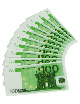 100 Euroschein-Servietten - 10 Stück
