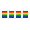Wimpelkette Regenbogen viereckig - 10 Meter