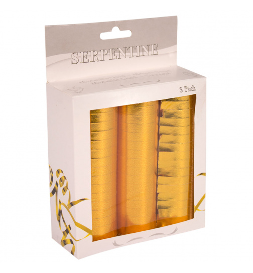 Luftschlangen Gold Metallic