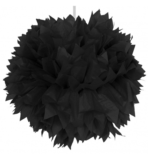Pompon Schwarz - 30 cm