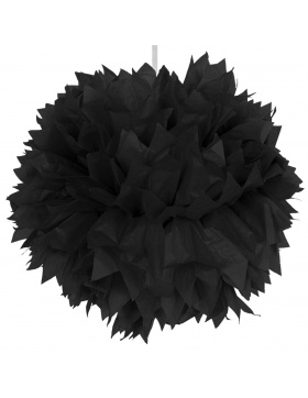 Pompon Schwarz - 30 cm