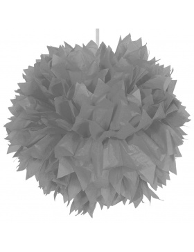 Pompon Silber - 30 cm