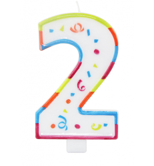 XL Kerze 2 Jahre mit Halter