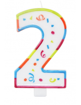 XL Kerze 2 Jahre mit Halter