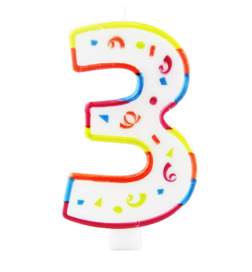 XL Kerze 3 Jahre mit Halter