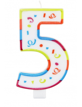 XL Kerze 5 Jahre mit Halter