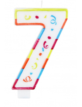 XL Kerze 7 Jahre mit Halter