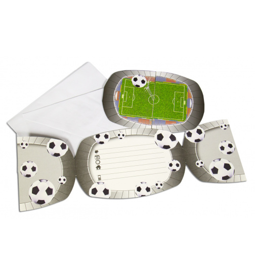 Fußball Einladungskarten - 8 Stück