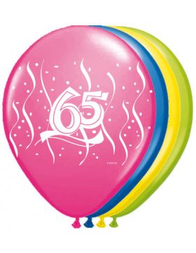 65. Geburtstag Ballons Wirbel 30 cm - 8 Stück