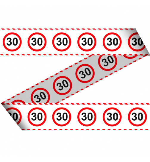 30. Geburtstag Absperrband Verkehrsschild  - 15 Meter