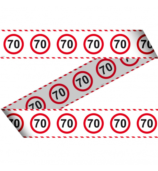 70. Geburtstag Absperrband Verkehrsschild  - 15 Meter
