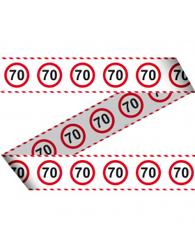 70. Geburtstag Absperrband Verkehrsschild  - 15 Meter