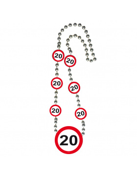 20. Geburtstag Kette Verkehrsschild
