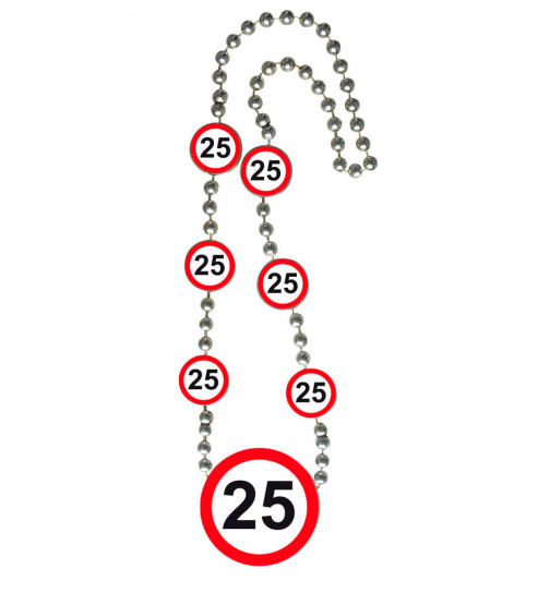 25. Geburtstag Kette Verkehrsschild