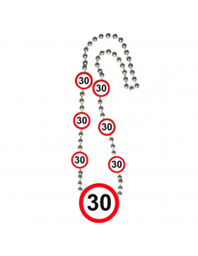 30. Geburtstag Kette Verkehrsschild