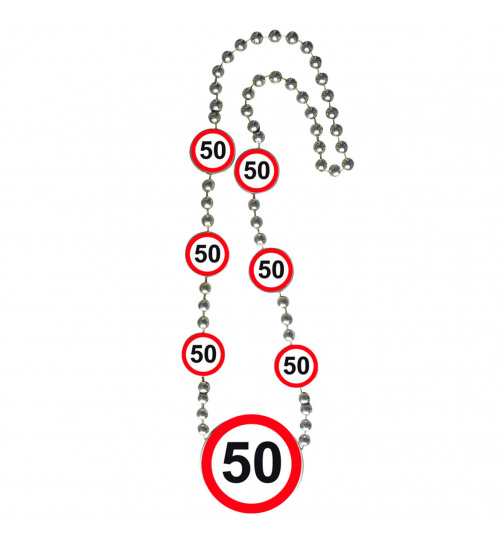 50. Geburtstag Kette Verkehrsschild