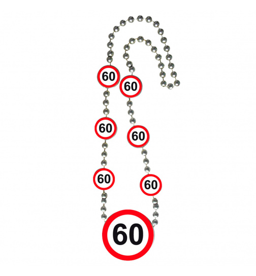 60. Geburtstag Kette Verkehrsschild