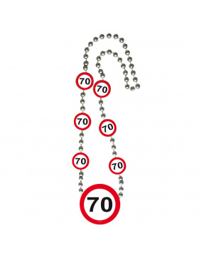 70. Geburtstag Kette Verkehrsschild
