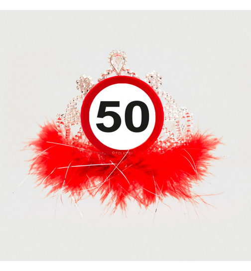 50. Geburtstag Diadem / Tiara Verkehrsschild