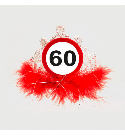 60. Geburtstag Diadem / Tiara Verkehrsschild