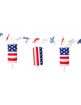 USA Party Lampiongirlande - 3,6 Meter