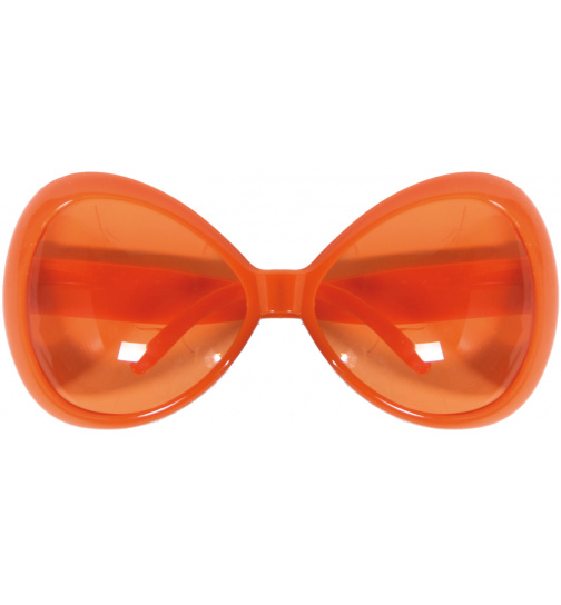 Übergroße orangefarbene Gläser