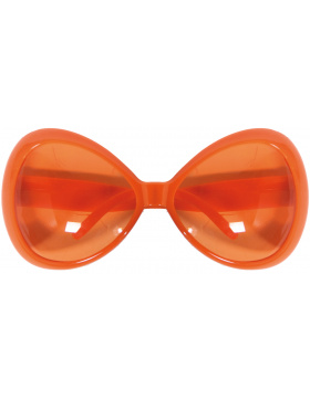 Übergroße orangefarbene Gläser