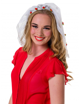 Haarreif Braut Junggesellinnenabschied Weiß