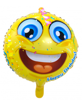 Emoticon Geburtstag Happy Birthday Folienballon - 45 cm
