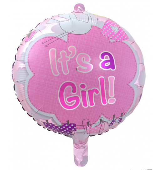 Geburt Mädchen Heliumballon It‘s a Girl - 43 cm