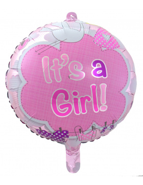 Geburt Mädchen Heliumballon It‘s a Girl - 43 cm