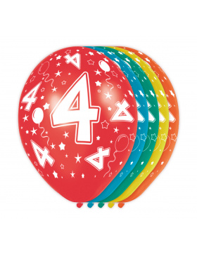 4. Geburtstag Ballons - 5 Stück