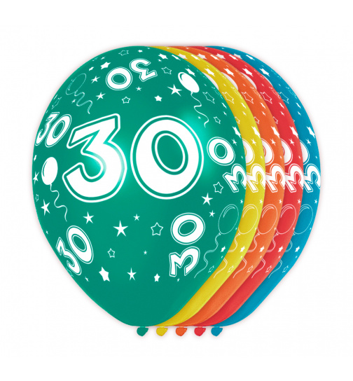 30. Geburtstag Ballons - 5 Stück
