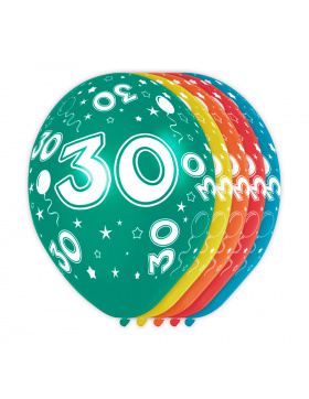 30. Geburtstag Ballons - 5 Stück
