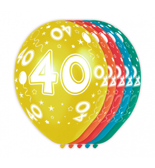 40. Geburtstag Ballons - 5 Stück