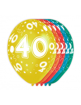 40. Geburtstag Ballons - 5 Stück