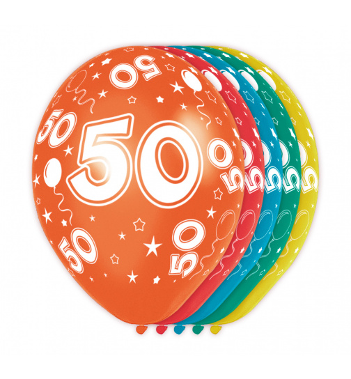 50. Geburtstag Ballons - 5 Stück