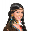 Haarschmuck / Haarband Indianer mit Federn und Perlen