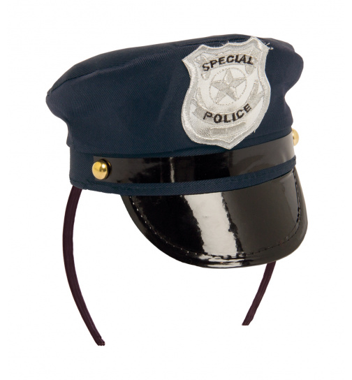 Polizeimütze Tiara / Haarreif Blau
