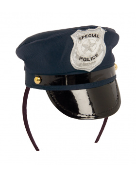 Polizeimütze Tiara / Haarreif Blau