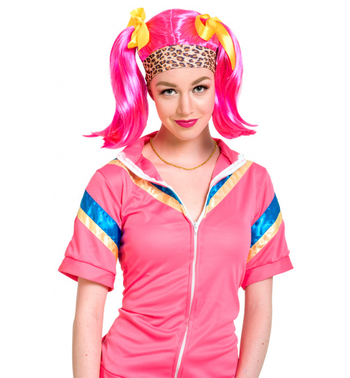 Rosafarbene Anita Manga-Perücke