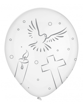 Ballons zur heiligen Kommunion Weiß - 8 Stück