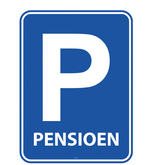 Rentner /Pensioen (NL) Parkplatzschild Türschild