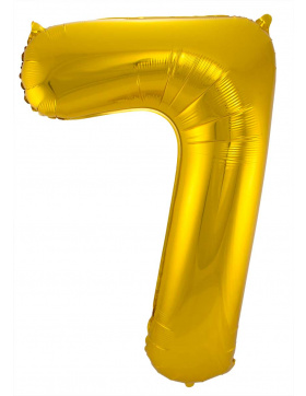 Folienballon Zahl 7 - Gold - 86 cm