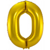 Folienballon Zahl 0 - Gold - 86 cm