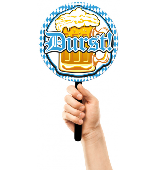 Oktober Bierfest Schild zum Schwenken Durst / Bier bestellen