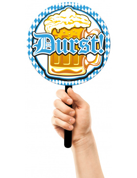 Oktober Bierfest Schild zum Schwenken Durst / Bier bestellen