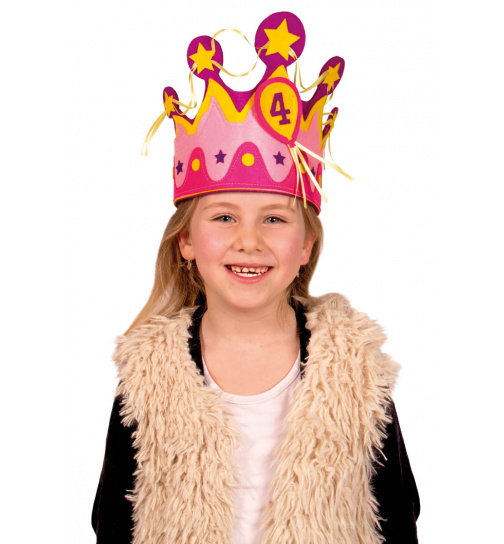 Geburtstagskrone für Mädchen von 1 bis 5 Jahre